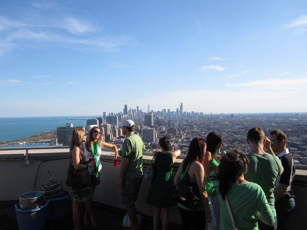 Chicago Rooftop Party on St. Patrick's Day