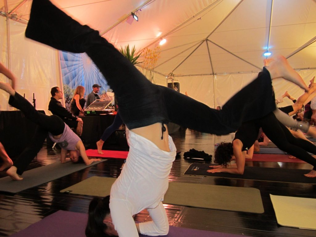 Inversion practice at Tadasana Festival Inversion practice at Tadasana Festival
