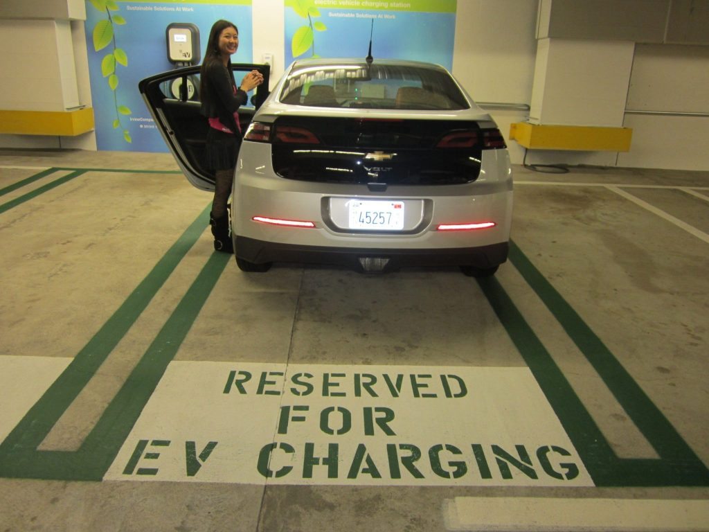 Reserved parking for the Chevy Volt