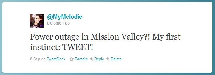 Power Outage Tweet Power Outage Tweet